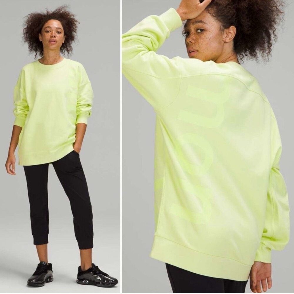Lululemon Lime Green Sweatshirt, Size L